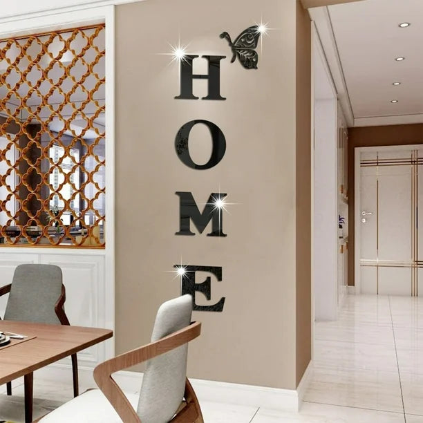 Home Sign Acrylic Mirror - Modern Home Decoration